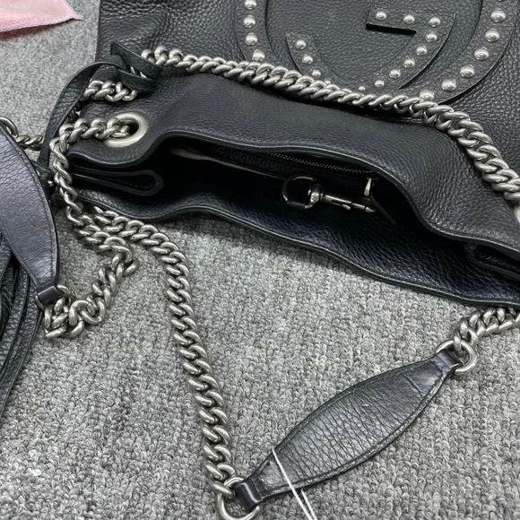 100% Authentic Gucci GG Soho on Chain Medium Shoulder Bag - Picture 12 of 16